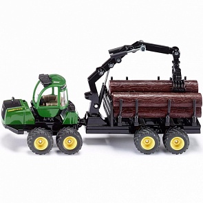 Игровой набор Форвардер с прицепом с бревнами и краном (Siku, 1992k)